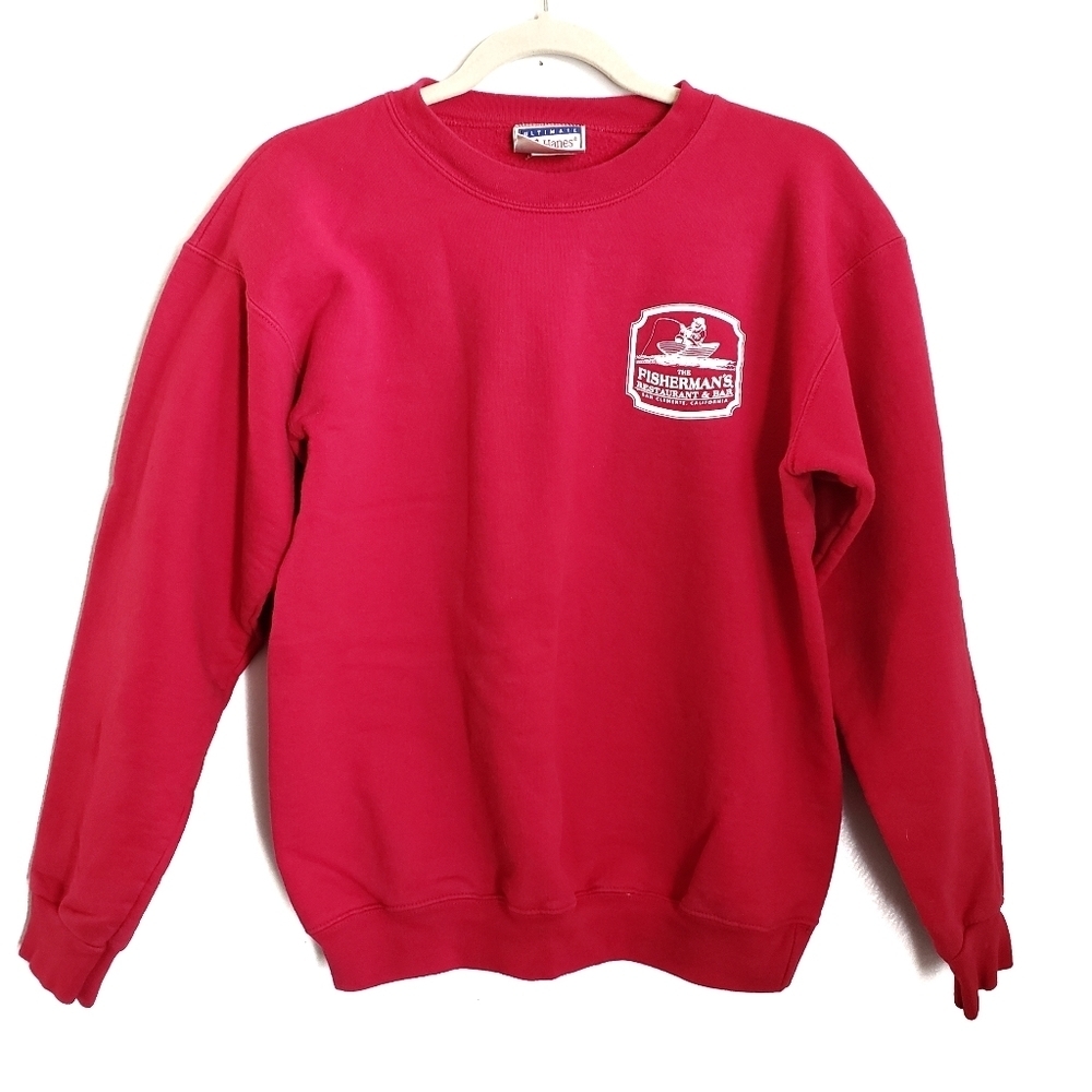 Fisherman's Restaurant & Bar Sweatshirt S Small Red